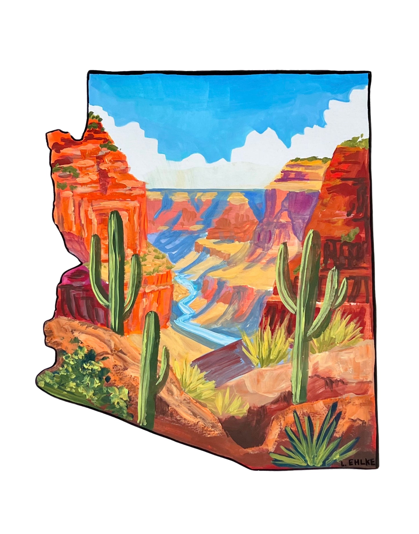 Arizona State Painting Print 11x14