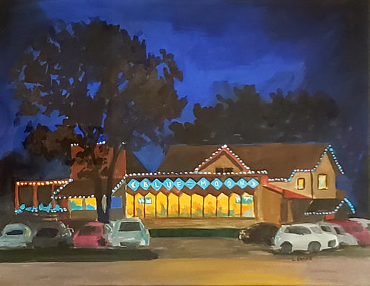 Restaurant at Night - 11" X 14" Print