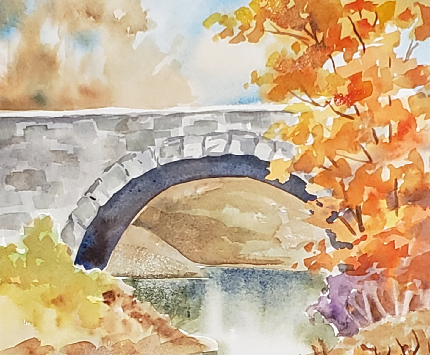 Fall Bridge - 11" X 14" Print