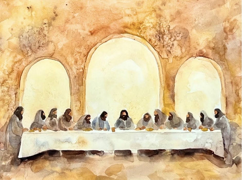 Lord's Supper - Watercolor Print
