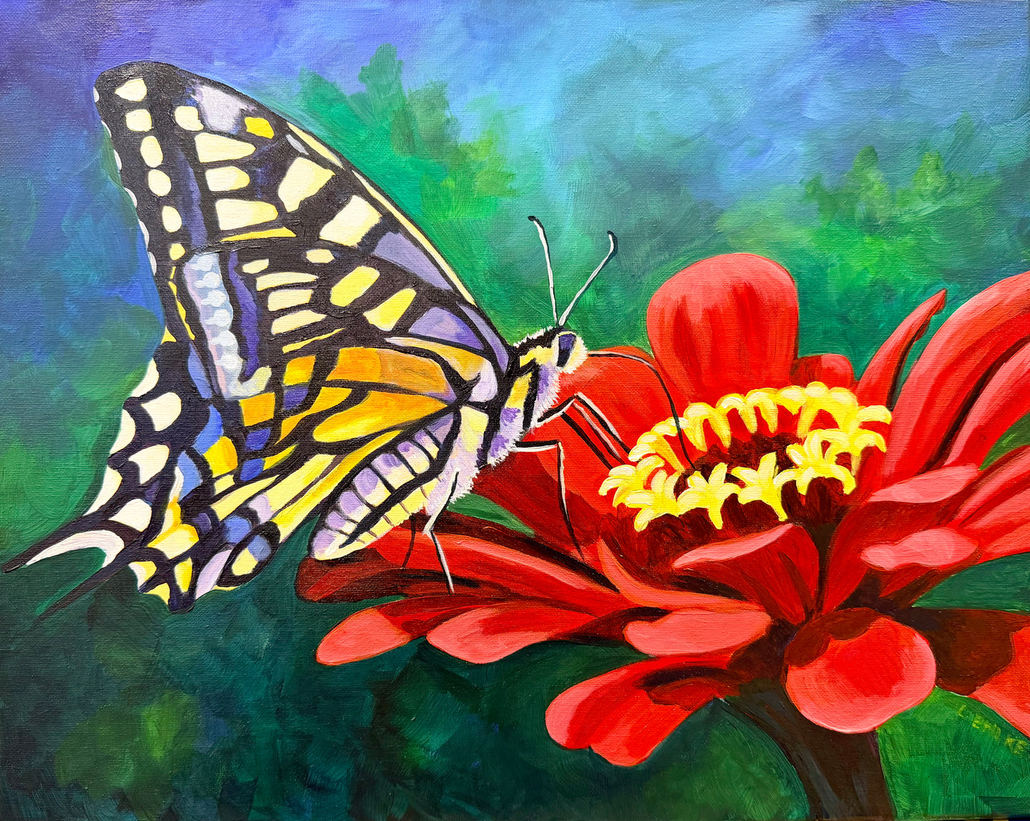 Butterfly on Flower - Acrylic Print