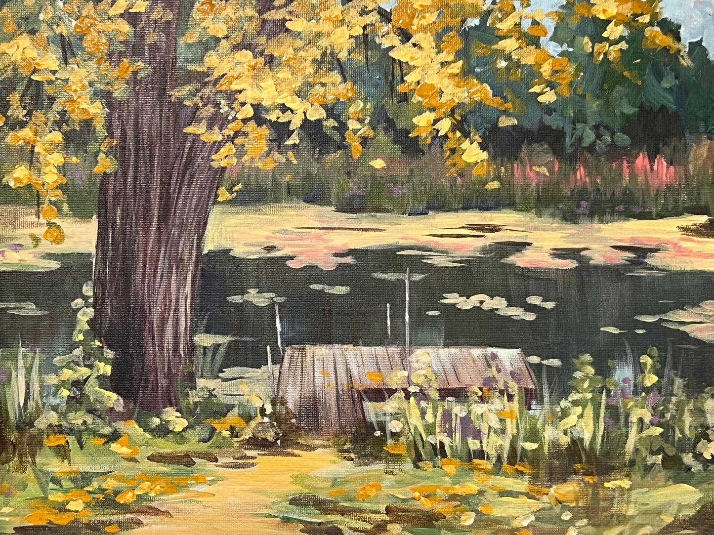 By the Pond on Paper 11" X 14"