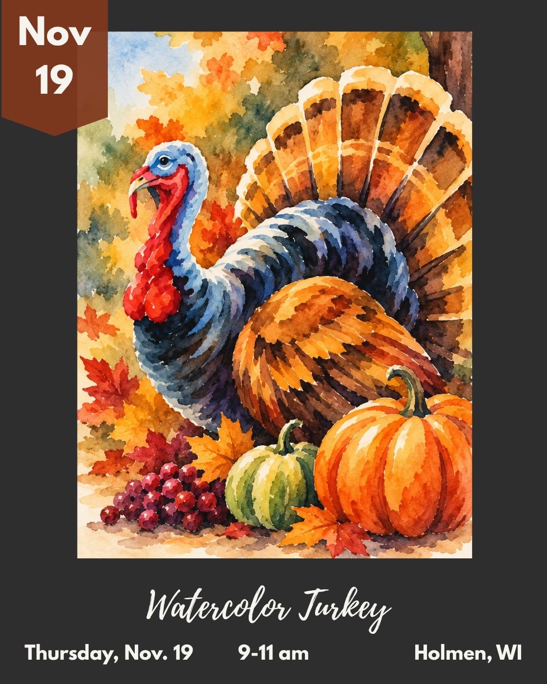Watercolor Turkey Painting Class