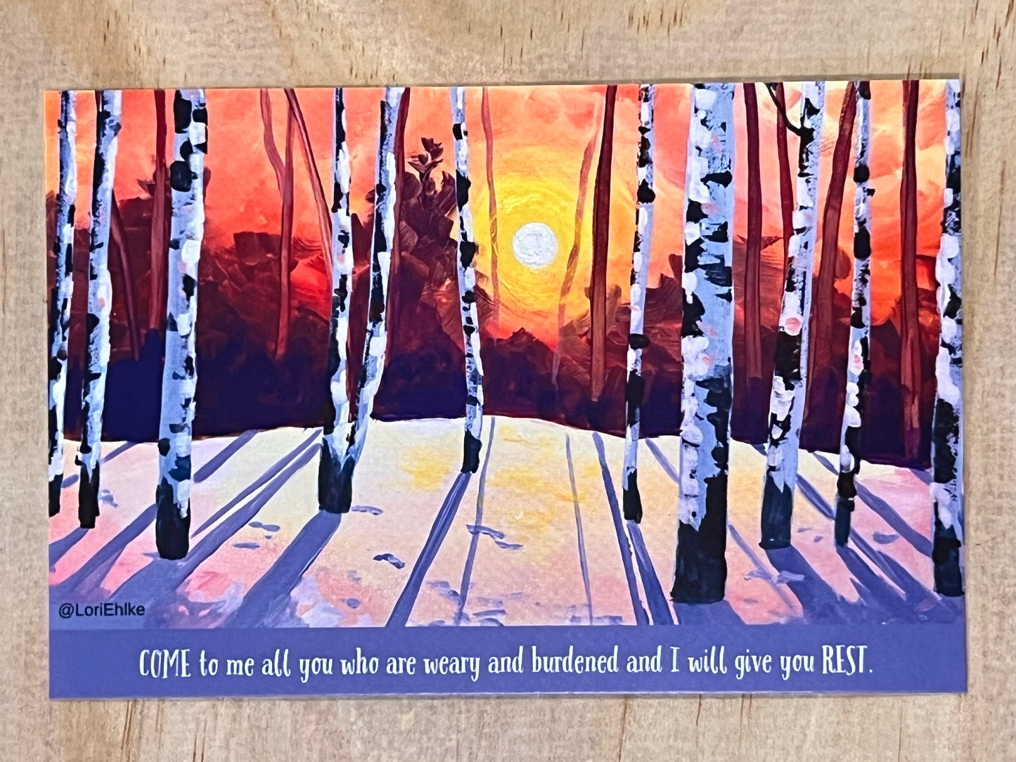 Winter Trees Postcards with Envelopes