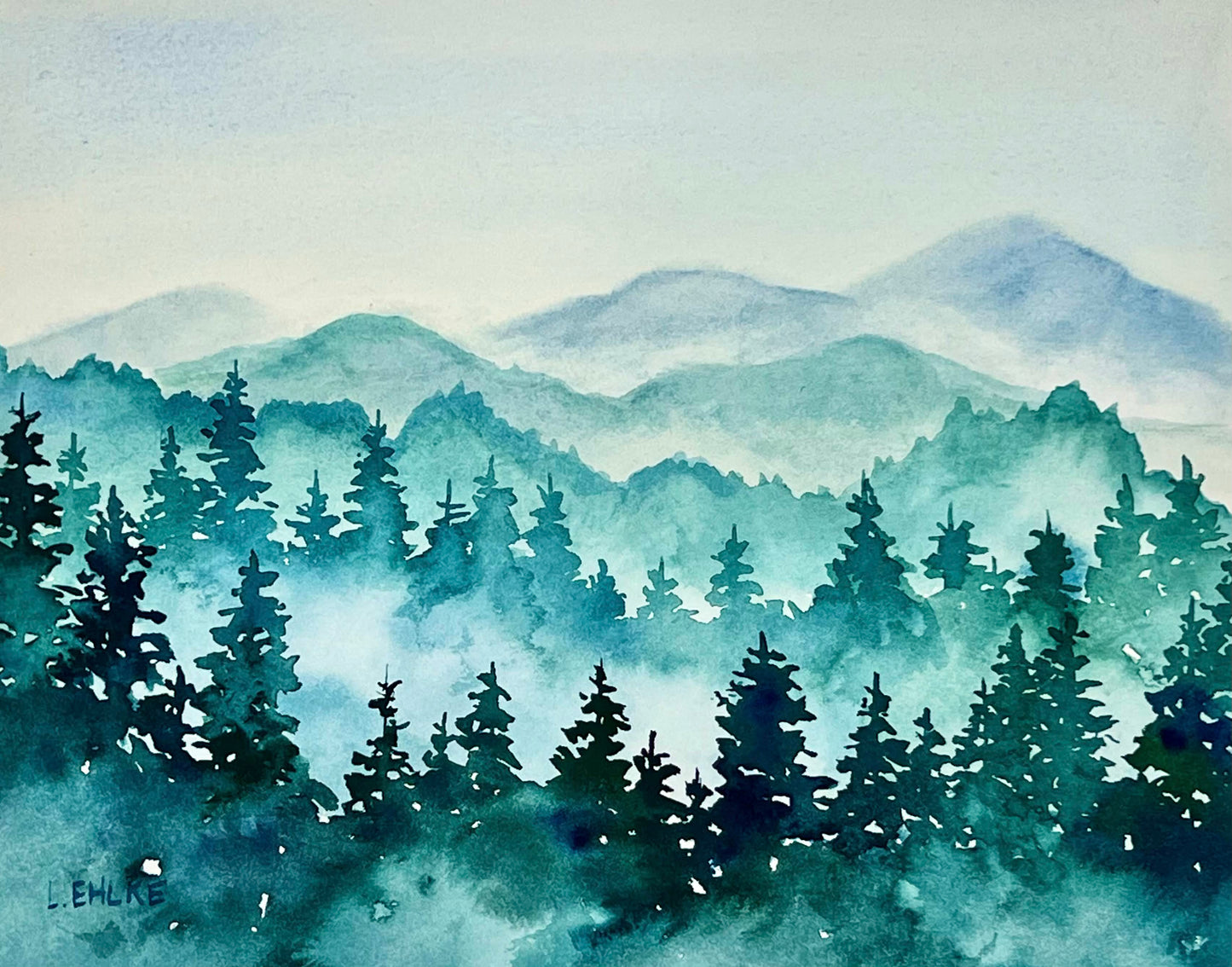 Pine Trees - 11" X 14" Print