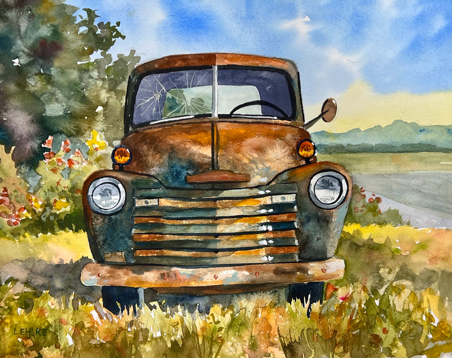 Rustic Truck - 11" X 14" Print