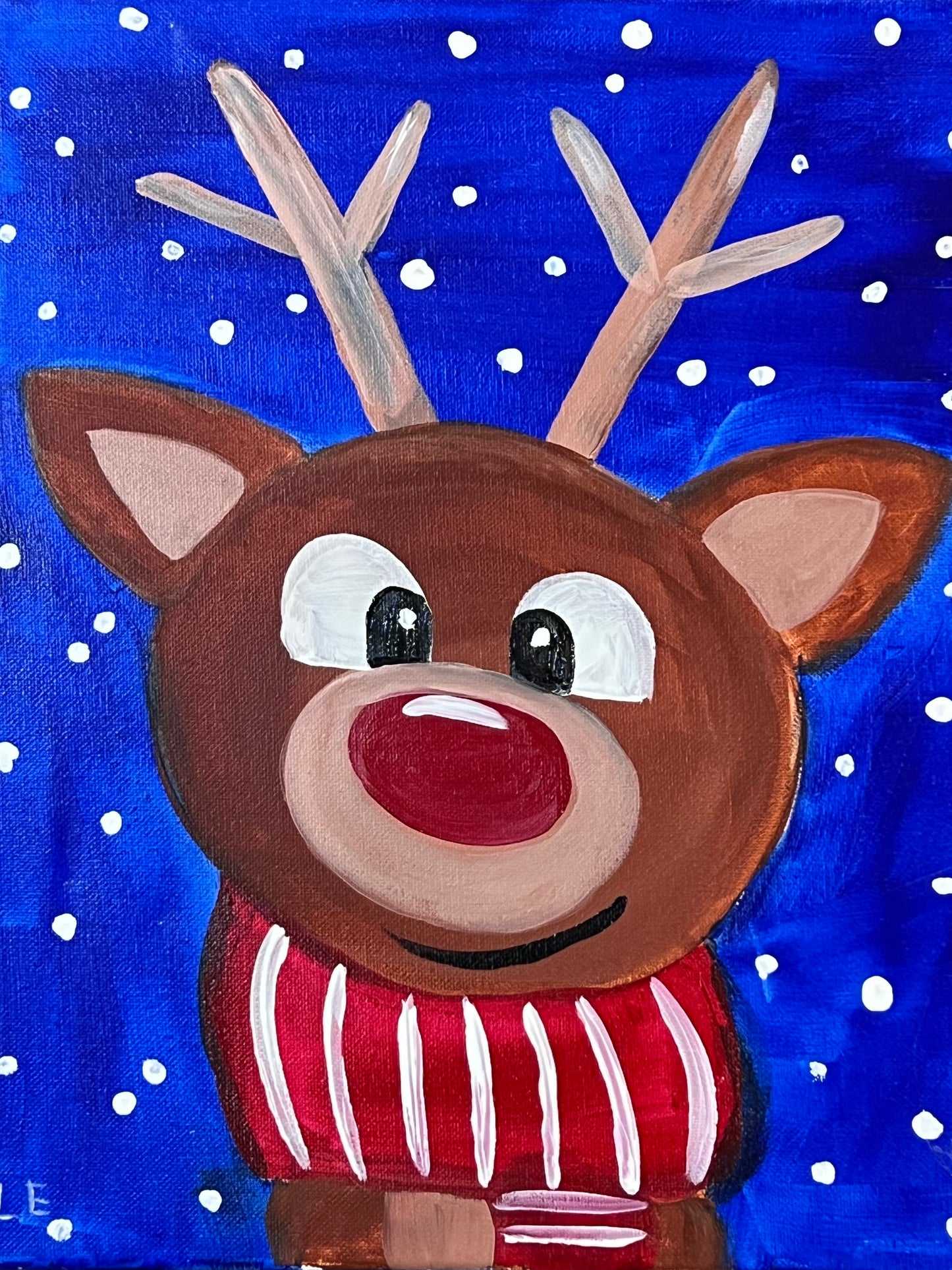 Reindeer on Canvas 11" X 14"