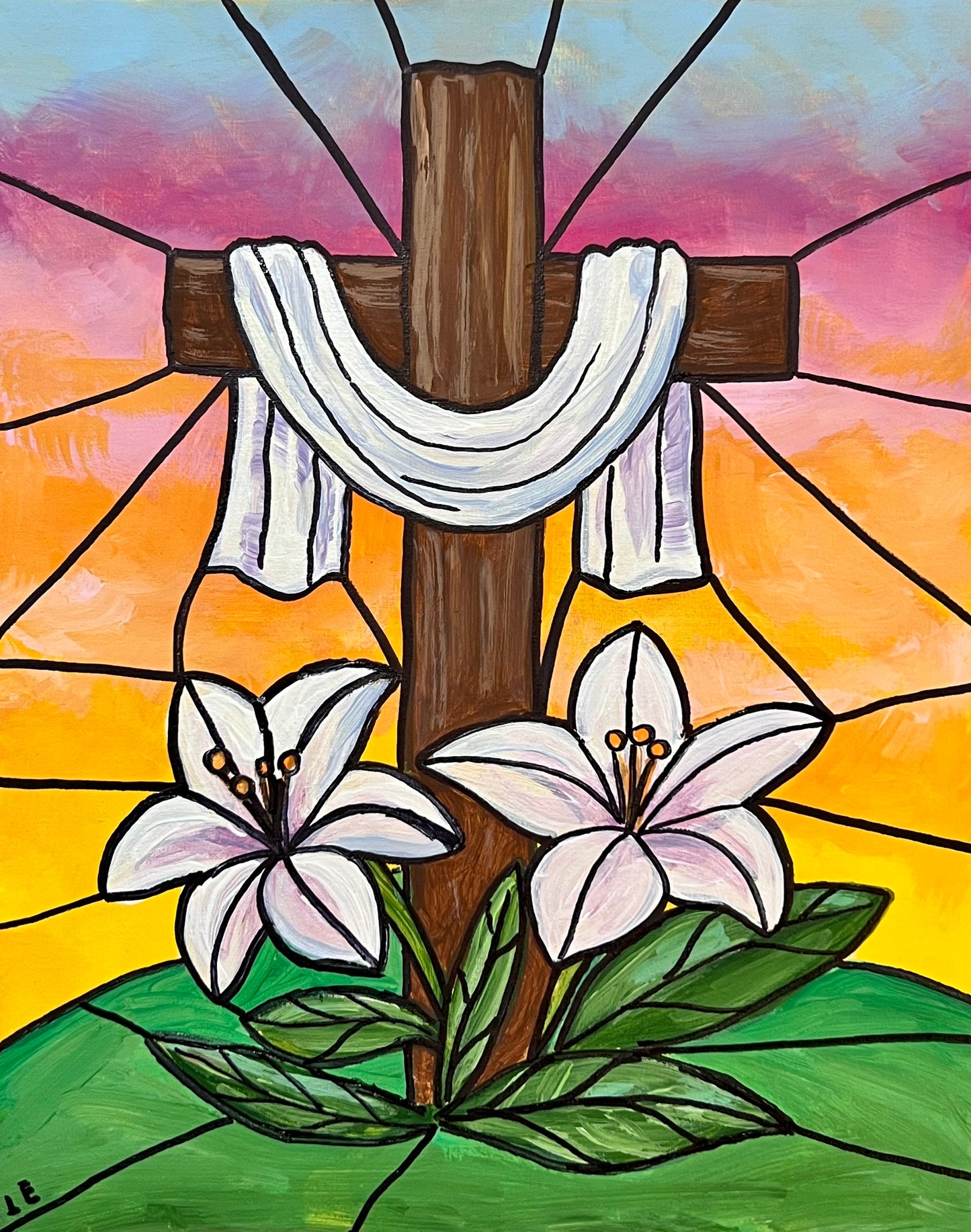 Easter Cross 8x10