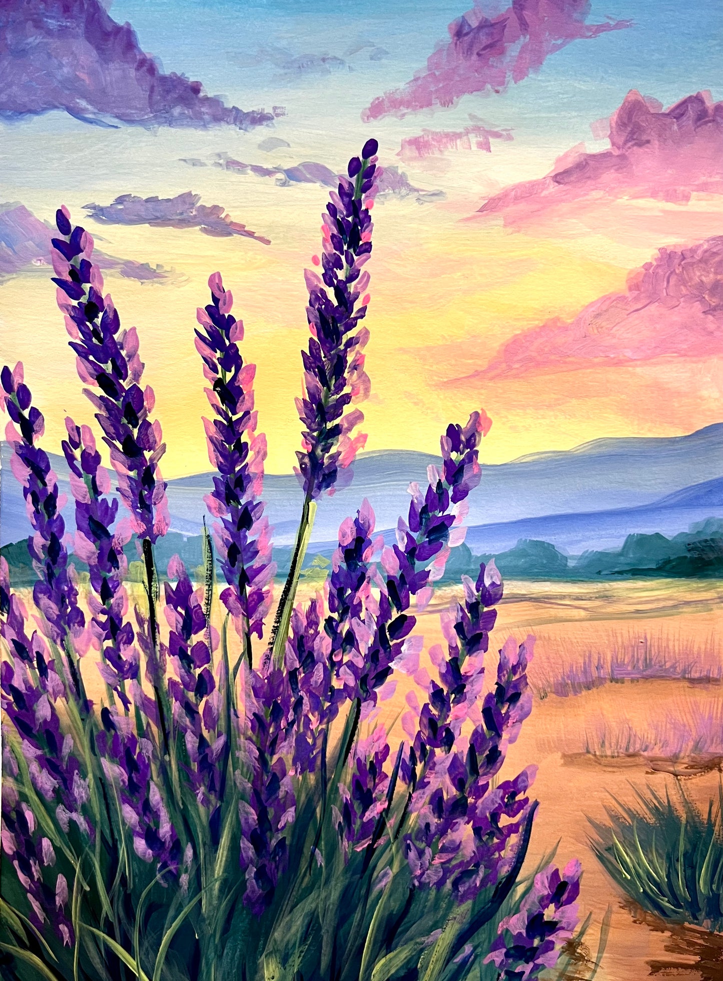 Lovely Lavender 9x12