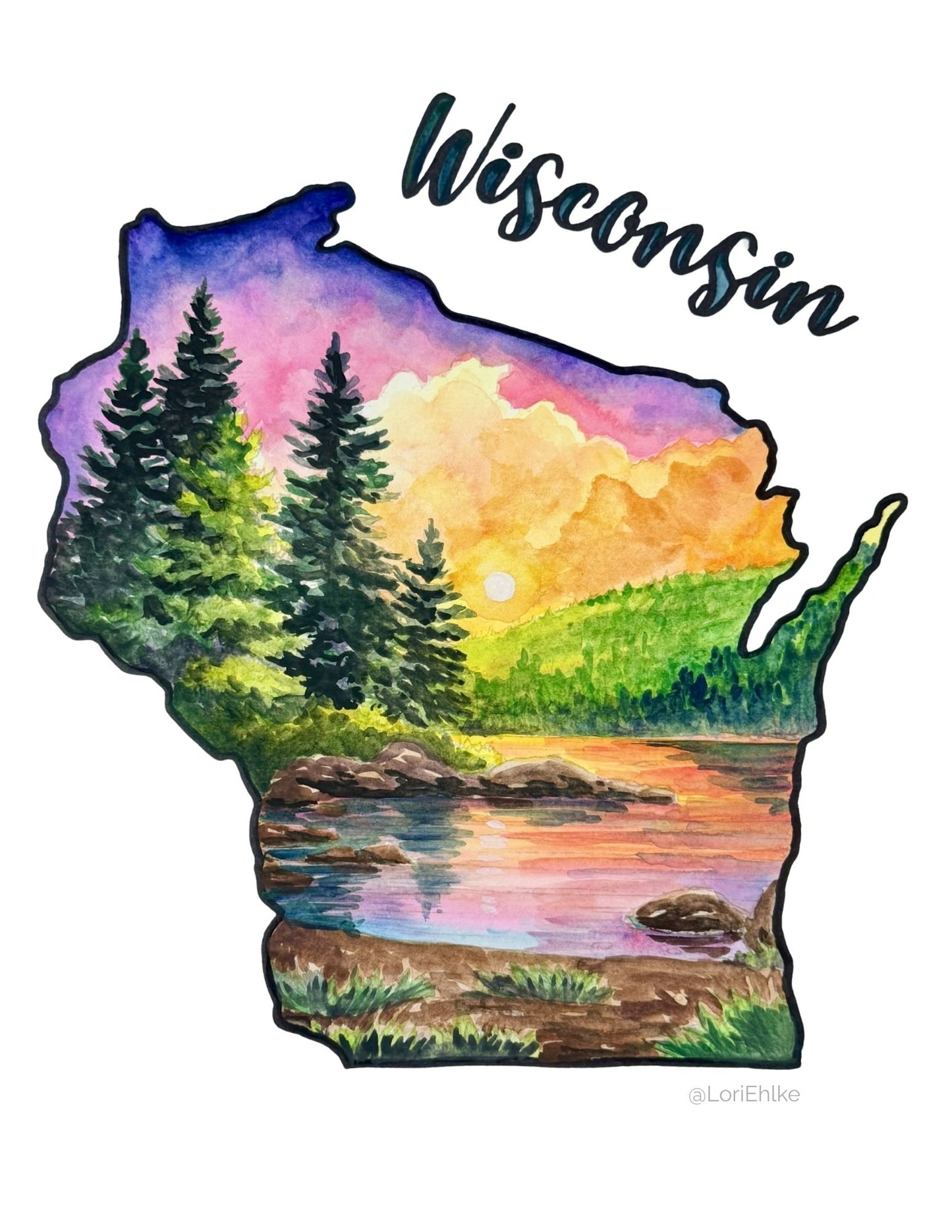 Wisconsin Sunset Print 11x14