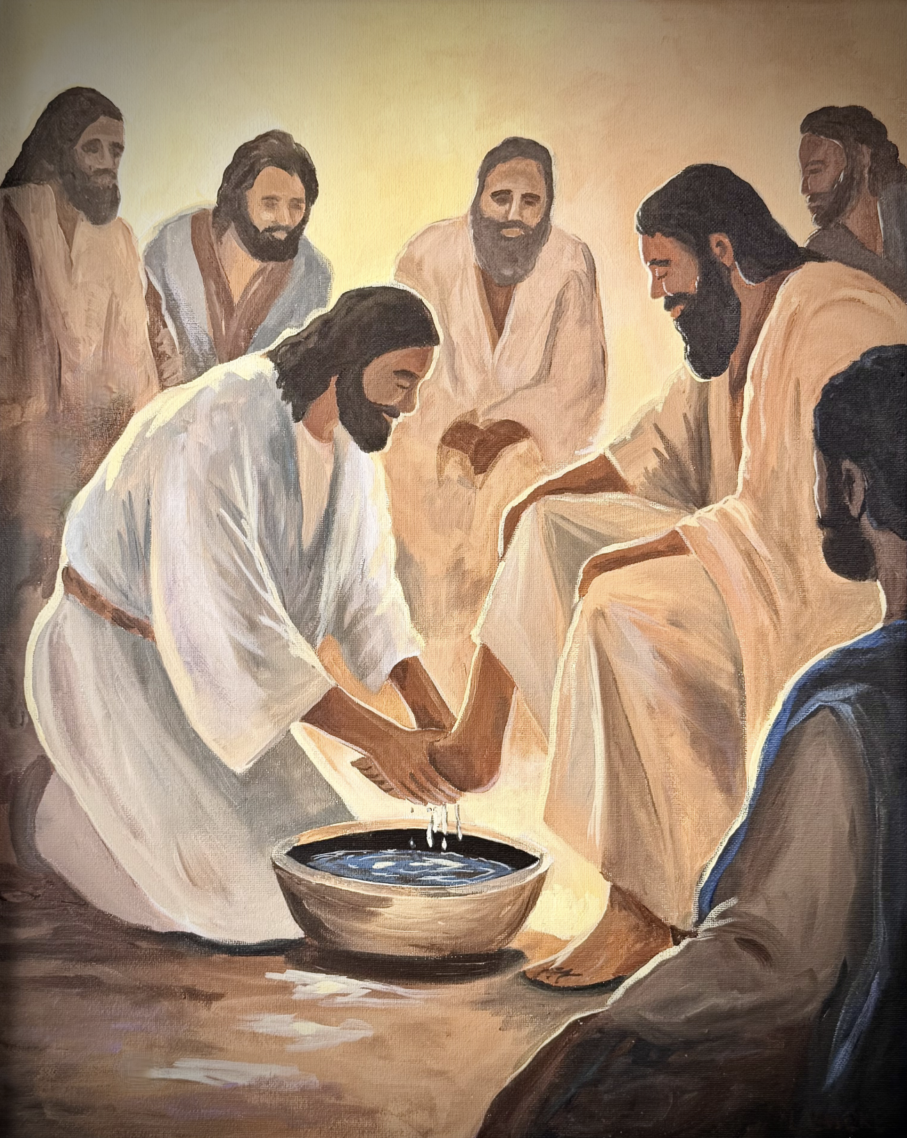 Jesus Washing Feet - Acrylic Print