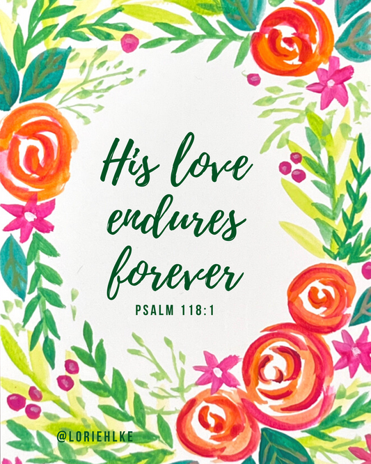 Love Endures print 8x10