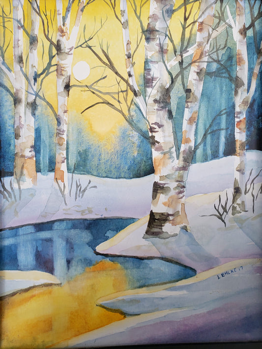 Winter Birch Trees - 11" X 14" Print