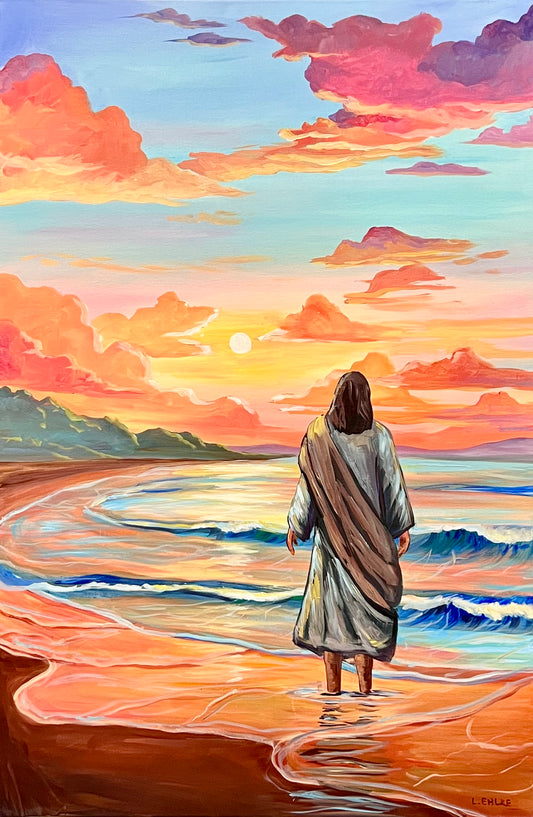 Jesus at Sunset Print 11x14 in