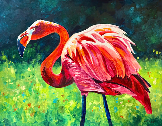 Flamingo Print 11x14