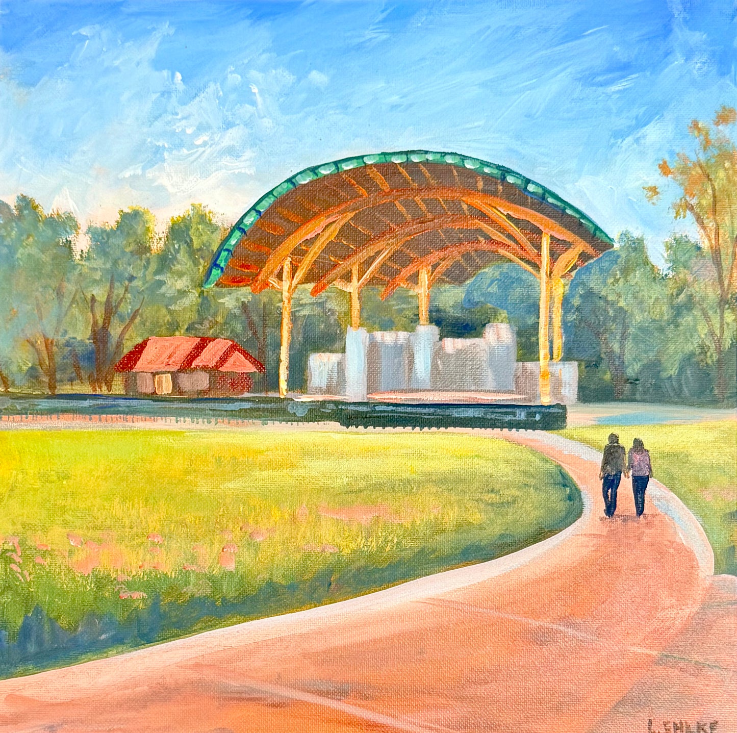 Band Shell Acrylic - Acrylic Original - 12x12