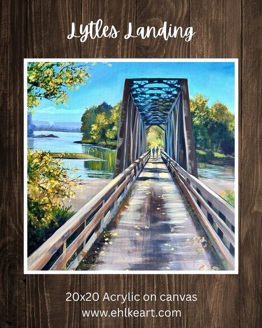 Lytle's Landing Bridge - Original Acrylic 20x20