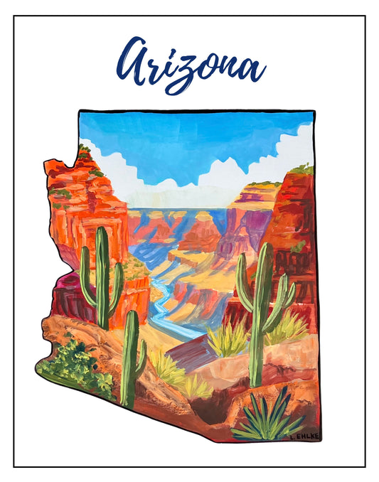 Arizona State Painting Print 11x14