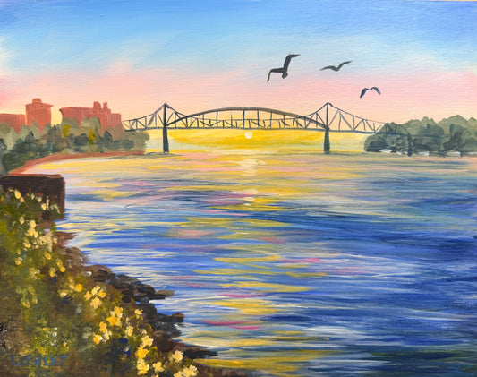 La Crosse Bridge - Acrylic Original - 11x14