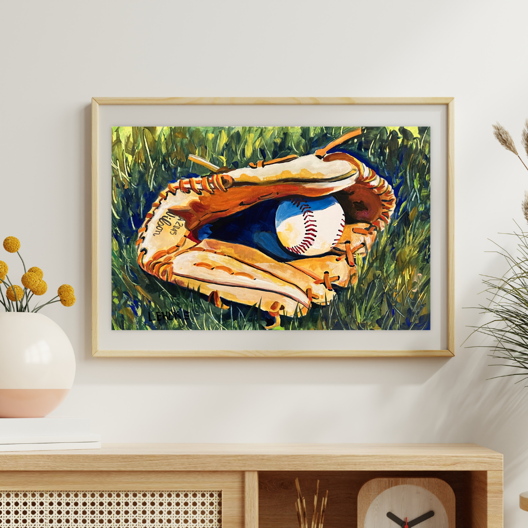 Baseball - Gouache Print
