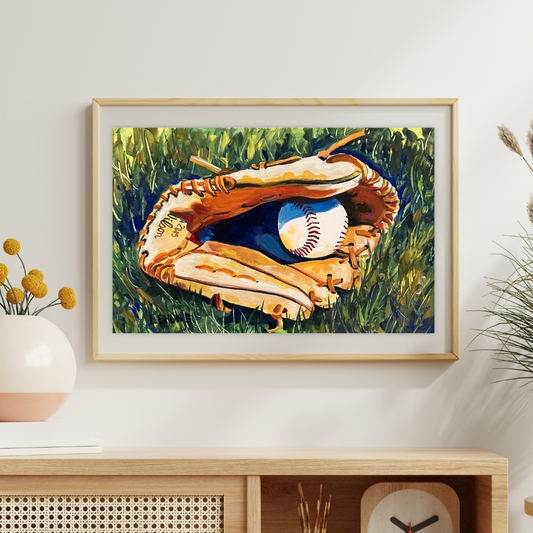 Baseball - Gouache Print