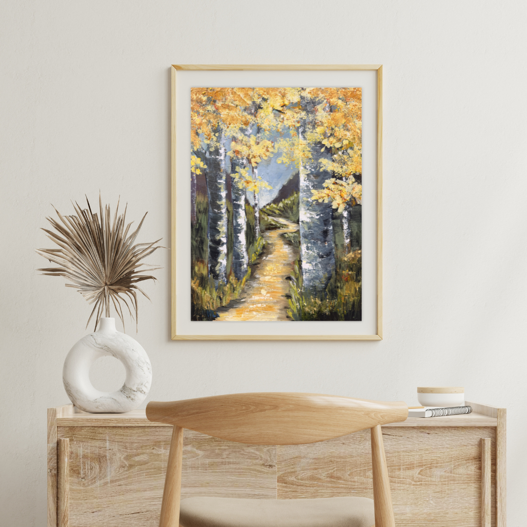 Birch Path - Acrylic Print