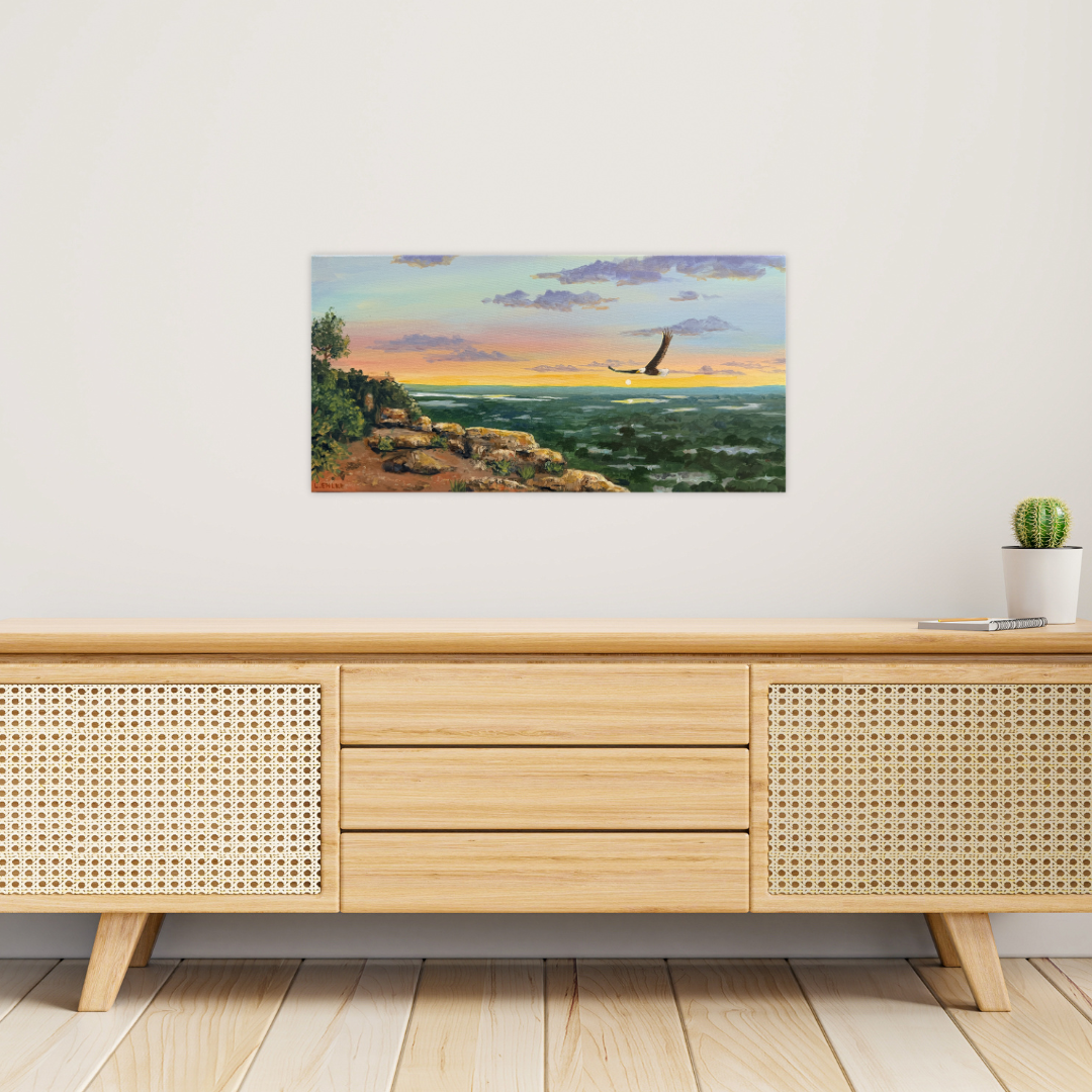 Bluff View to the Left - Acrylic Original - 12x24