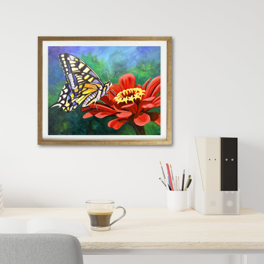 Butterfly on Flower - Acrylic Print