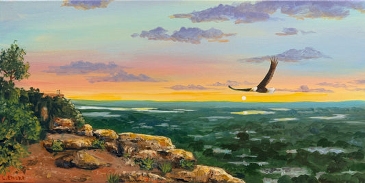 Bluff View to the Left - Acrylic Original - 12x24