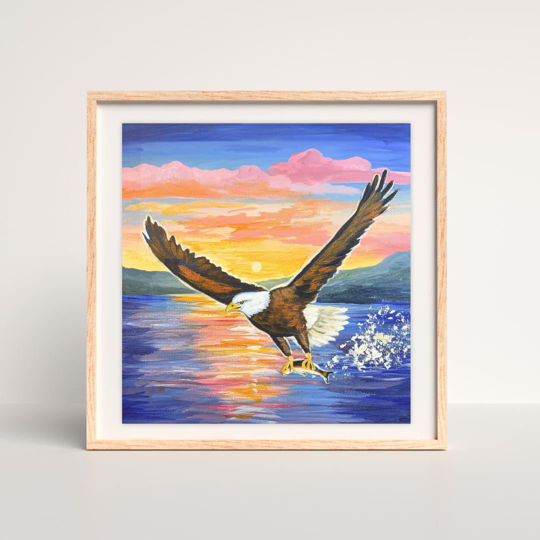 Eagle Catching Fish - Acrylic Print