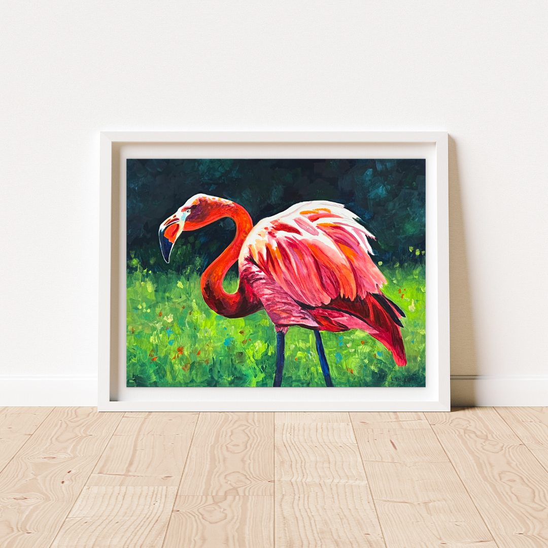 Flamingo - Gouache Print