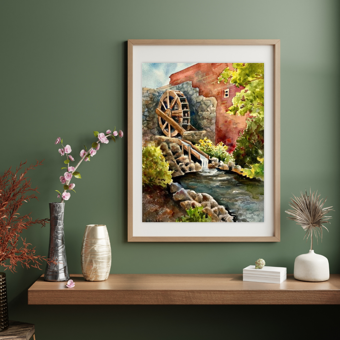 Garden Wheel La Crosse - Watercolor Print
