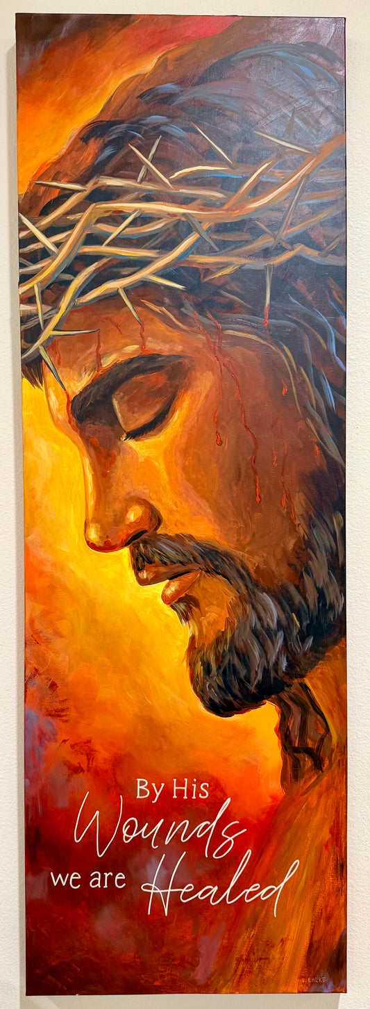 By His Wounds 10x30 Print