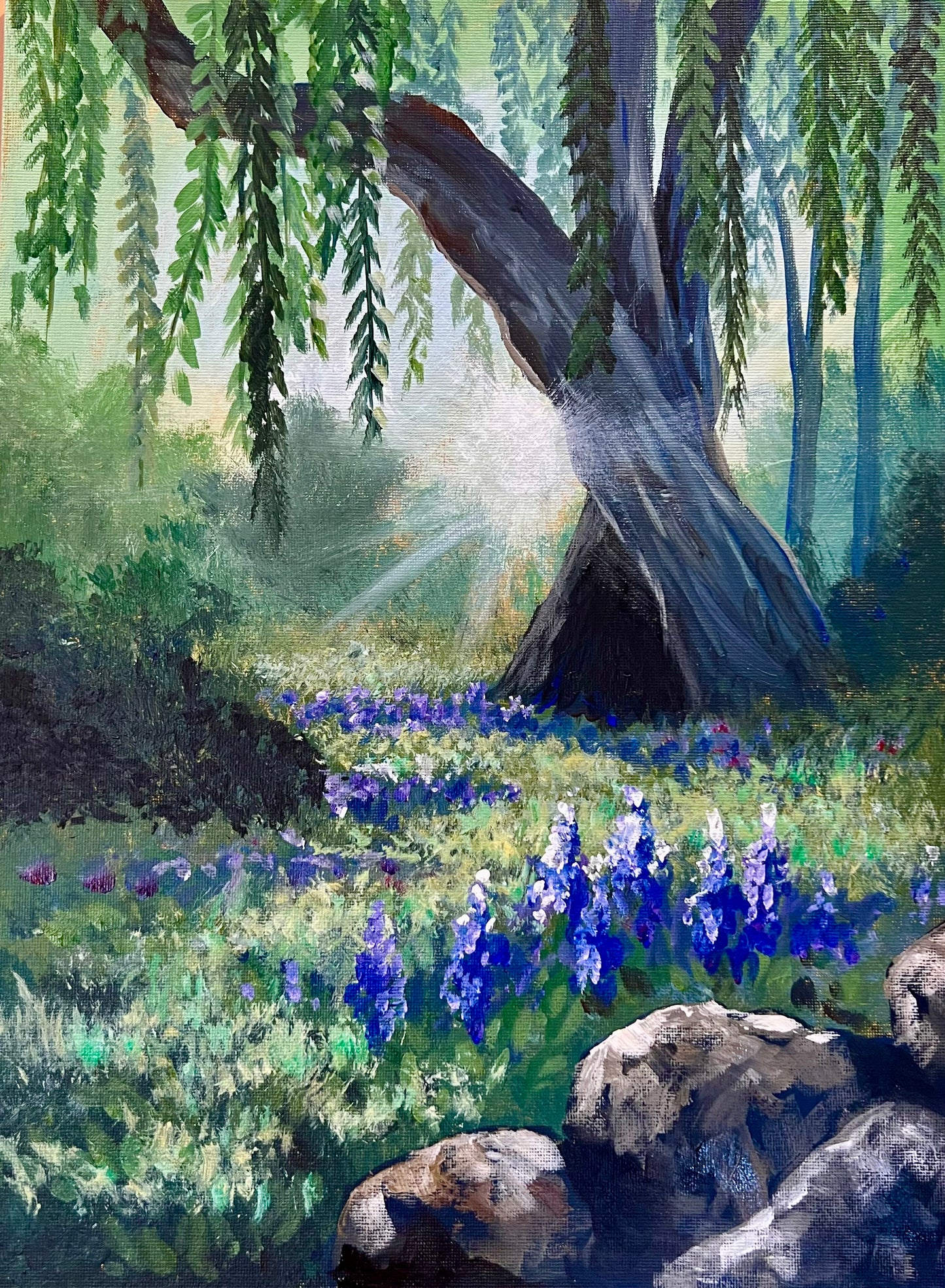 Whispers of the Willow - Original 12x18 Acrylic