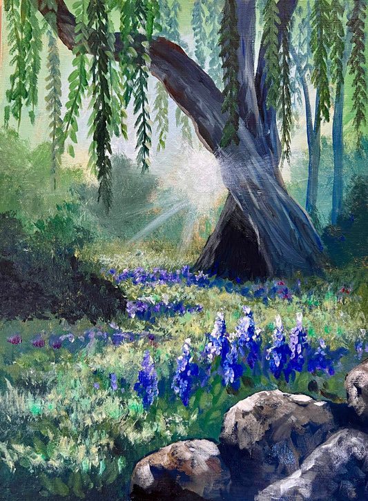 Whispers of the Willow - Original 12x18 Acrylic