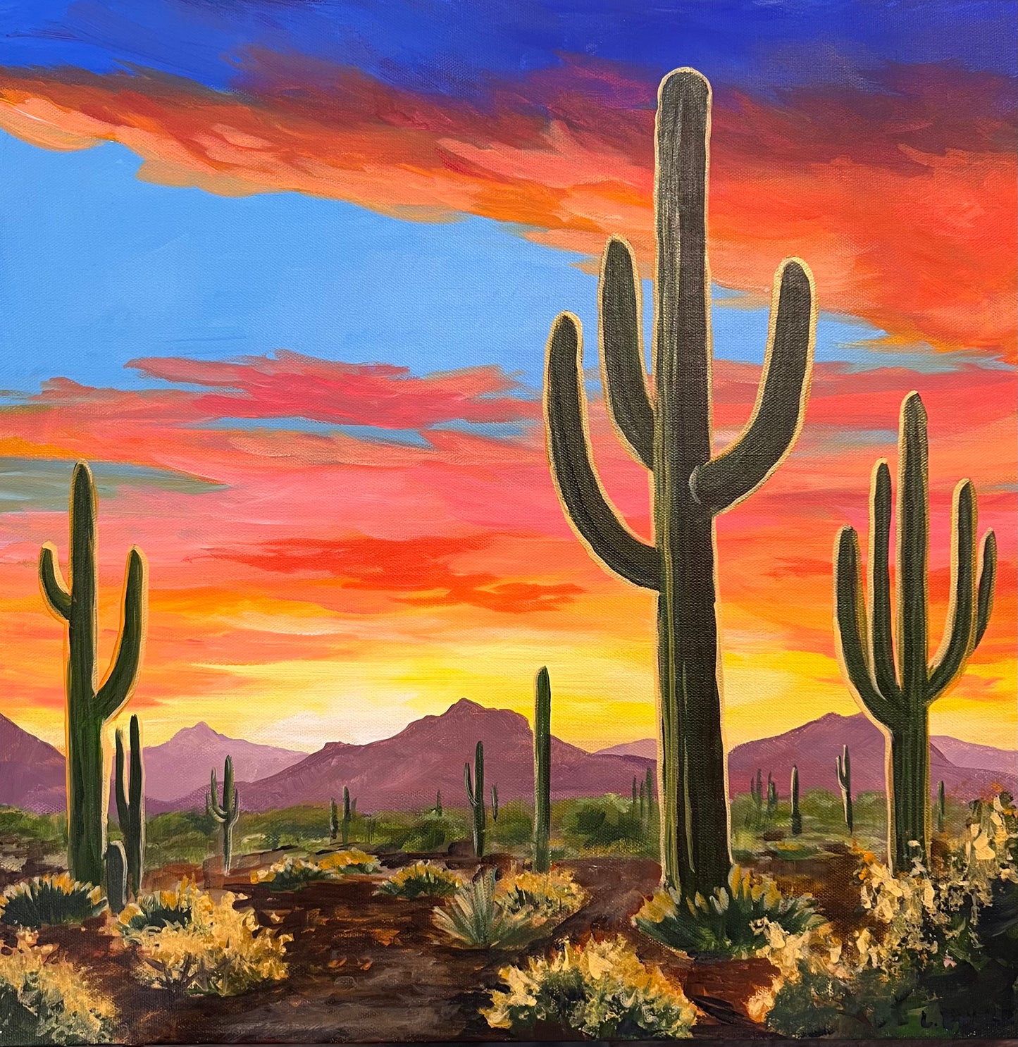 Desert Glow - Original 24x24 Acrylic
