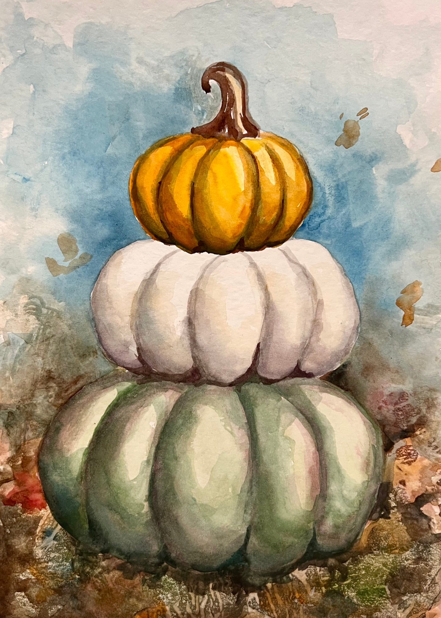 Pumpkin Stack 9x12