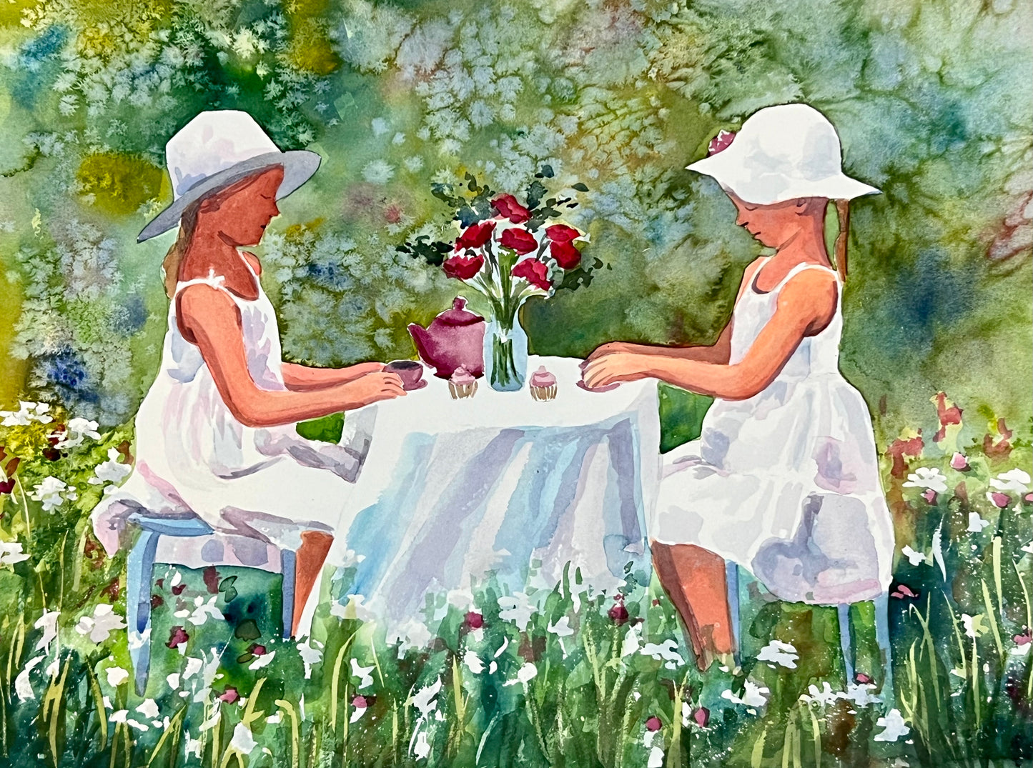 Outdoor Tea Party 11x14