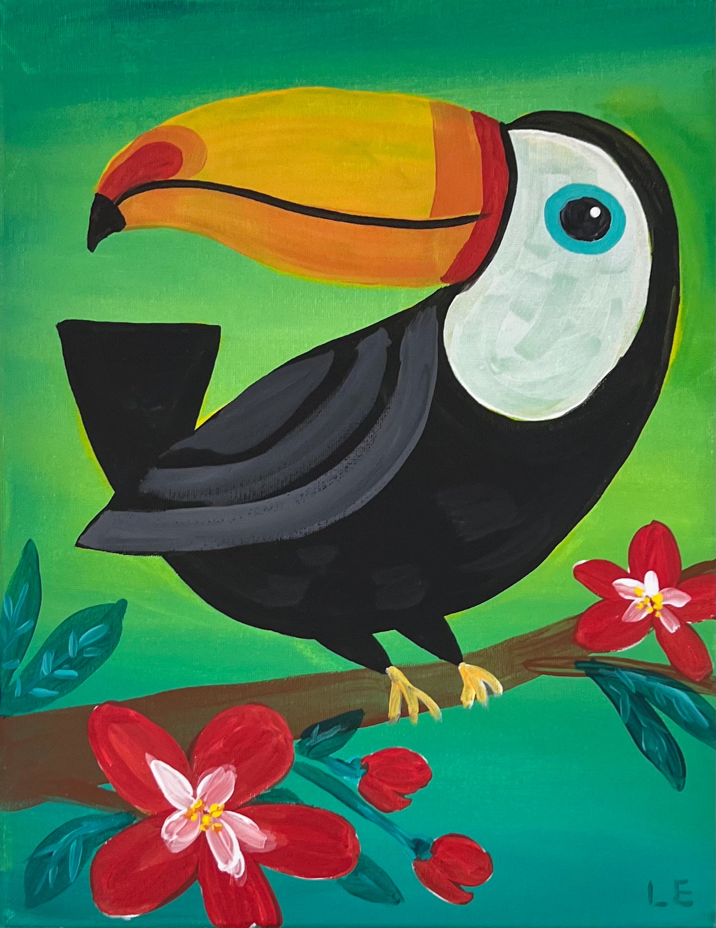 Toucan on Canvas 11" X 14"