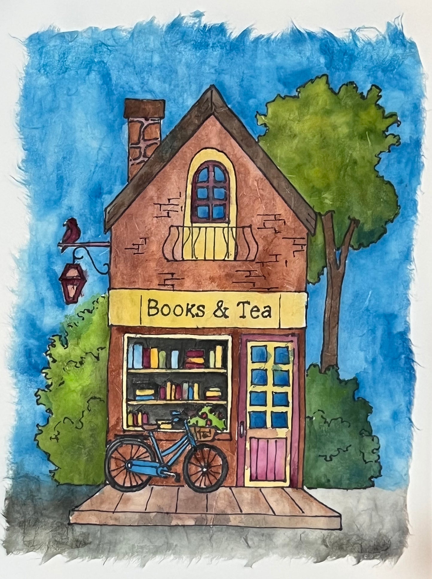 Bookstore on Paper 9" X 12"