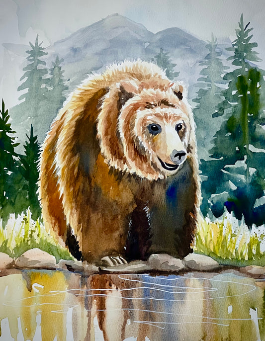 Bear on Paper 11" X 14"