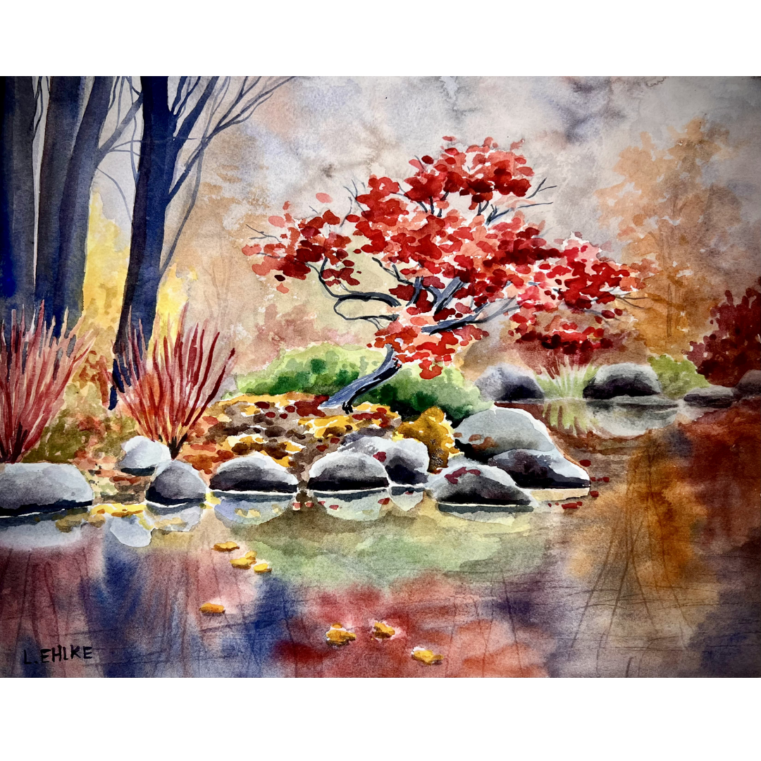 Japanese Garden - Watercolor Print