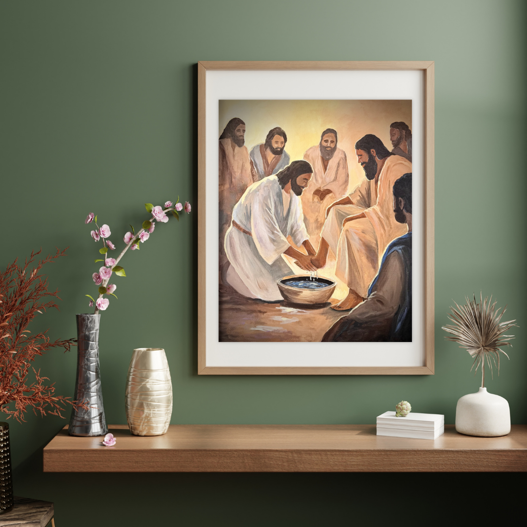 Jesus Washing Feet - Acrylic Print