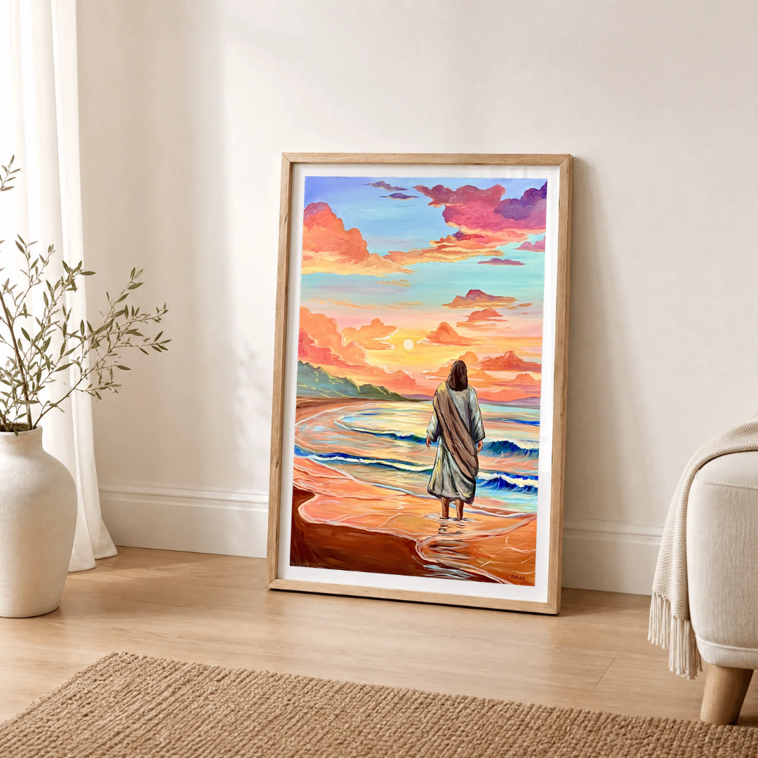 Jesus at Sunset - Acrylic Print
