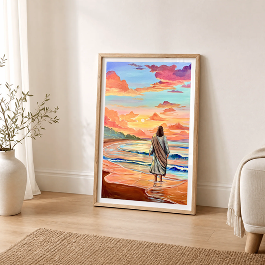 Jesus at Sunset - Acrylic Print