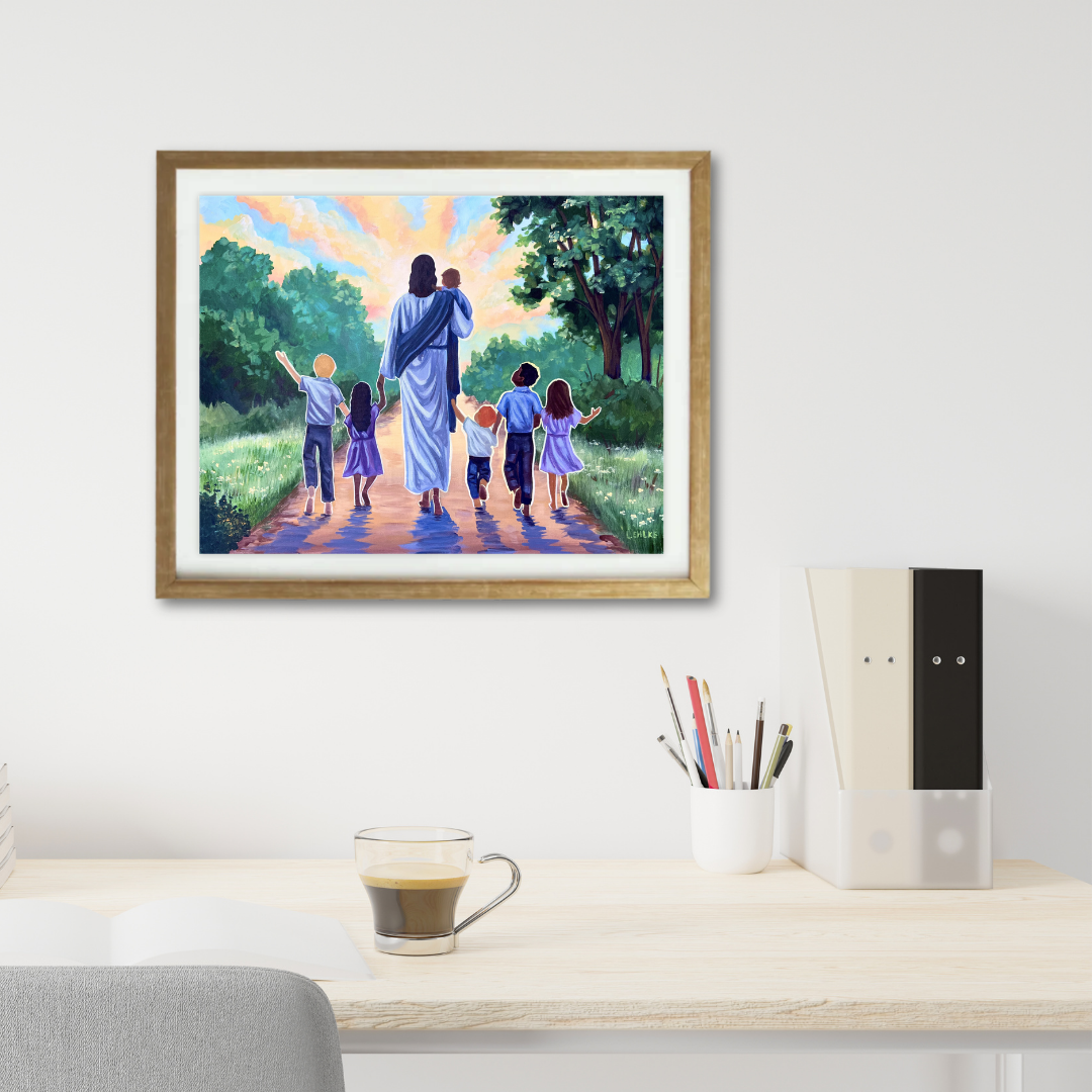 Jesus with Children - Acrylic Print