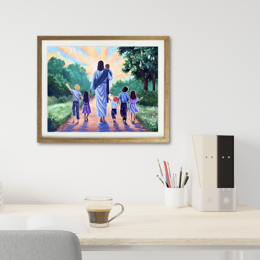 Jesus with Children - Acrylic Print