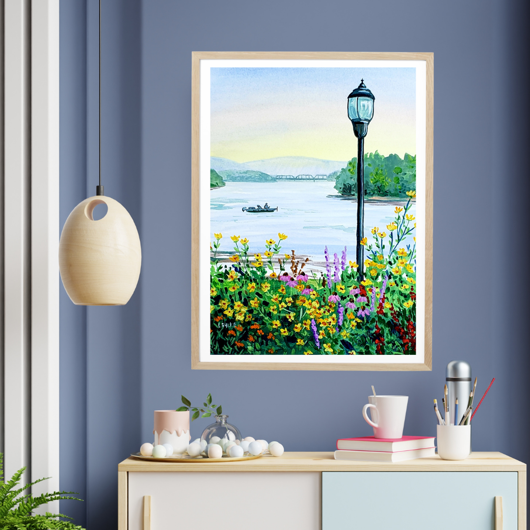 La Crosse Lightpost - Gouache Print