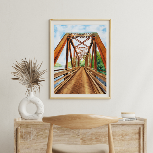 Lytle's Bridge - Watercolor Print