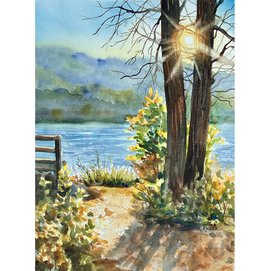 Marsh Sunrise - Watercolor Print